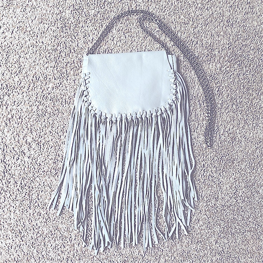 ZARA  Boho fringed leather shoulder bag